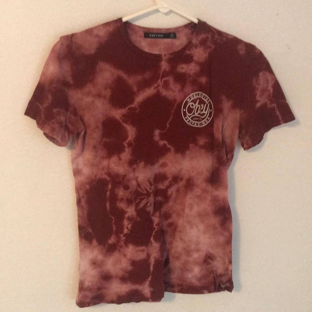 Color damaged obey tee